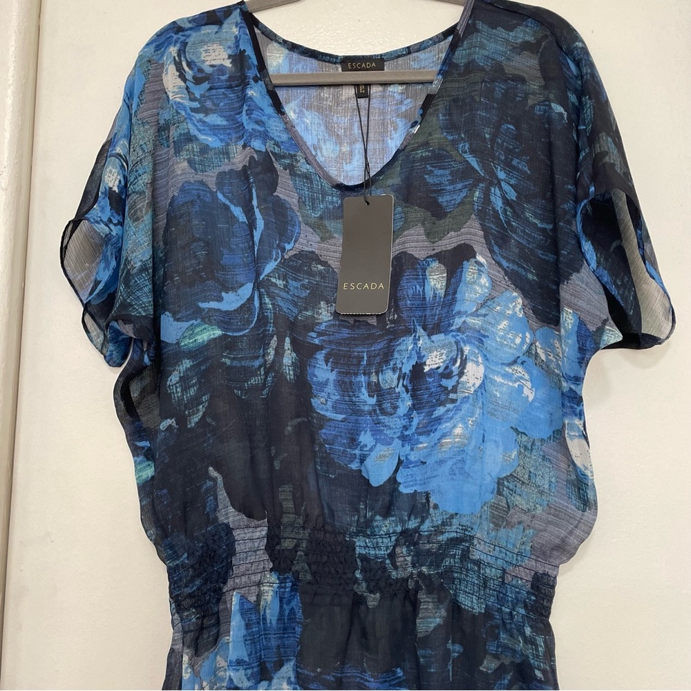 Escada Short Sleeve Blouse Tee T Shirt Top 42 L